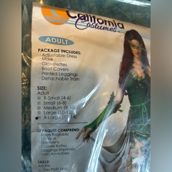 Lethal Beauty XLARGE Sexy Womens Costume Poison Ivy Batman Villain Mother Nature - Picture 5 of 15